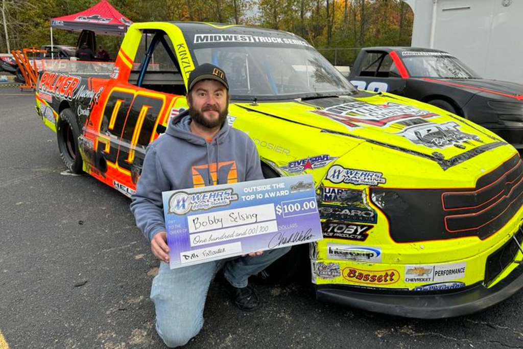 Bobby Selsing Jr. took home the @WehrsMachine Outside the Top 10 Award at Dells Raceway Park during the Gandrud Chevrolet Performance Falloween 50