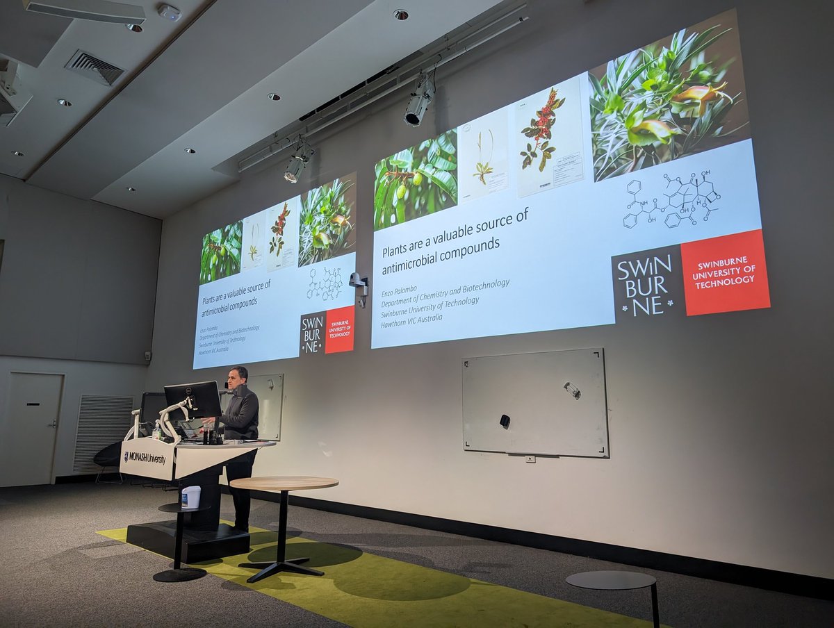 Massive thank you to our opening keynote speaker for the day, Swinburne University's Professor Enzo Palombo, for an insightful discussion of the value and efficacy of plants as antimicrobials! Excellent way to start the day and stimulated a great discussion.