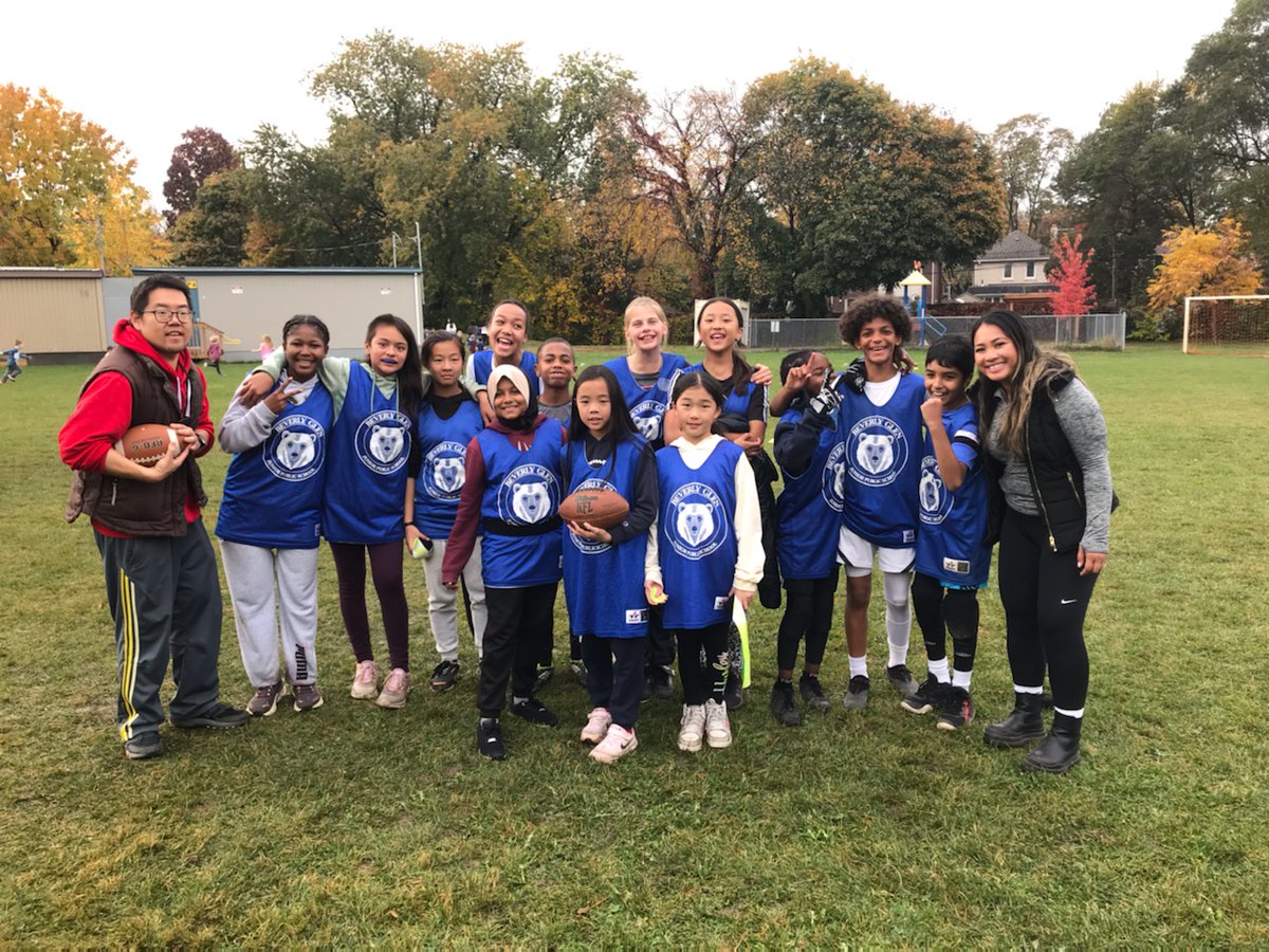 RolphRoadSchool's tweet photo. Thank you to all schools for coming to #TDESSA flag football north conference D1 &amp; D2 championship @RolphRoadSchool today. The 🌧 did not stop these athletes from competing and having fun! Congrats to Beverly Glen🏆 @HPE_TDSB @Frances_TDSB @AHoward_tdsb @tdsb https://t.co/ZRwUuxjMtO