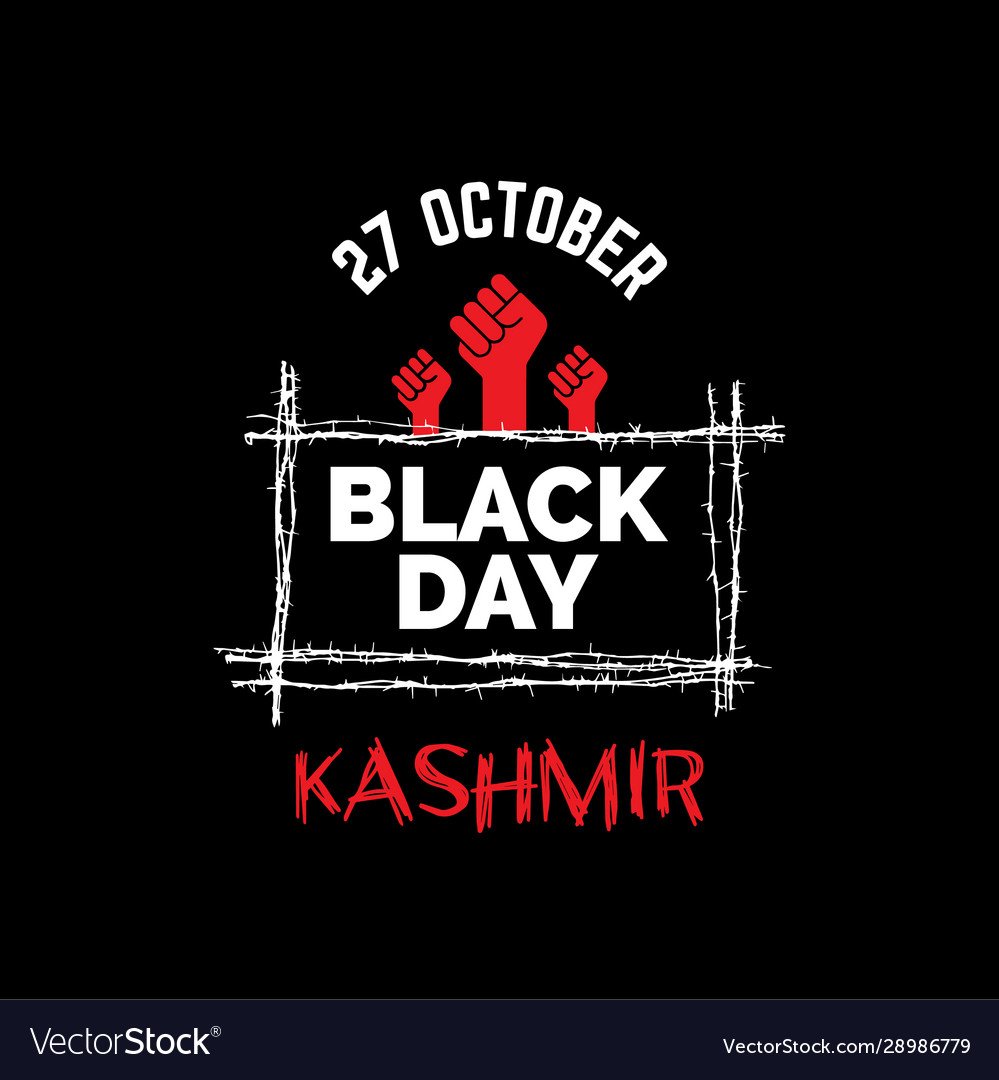 m_rajput13_'s tweet photo. Kashmir Black Day is an annual commemoration by Kashmiris as well as by Pakistanis across the world to mark October 27 as 'Black Day'.
#trending #kashmir #blackday https://t.co/lu396eVCc0