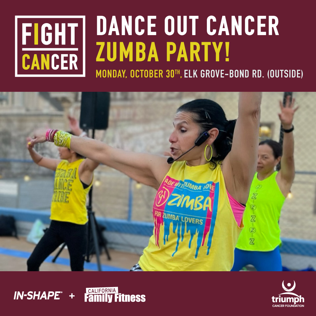 CalFit's tweet image. Support @TriumphFound and our FIGHT CANCER Campaign with a 90-minute, costume Zumba party! Please arrive a few minutes early to purchase your event kettlebell at the Welcome Desk. Suggested donation: $20.

Class time: 6pm-7:30pm
Register in the app &amp;amp; bring a friend!