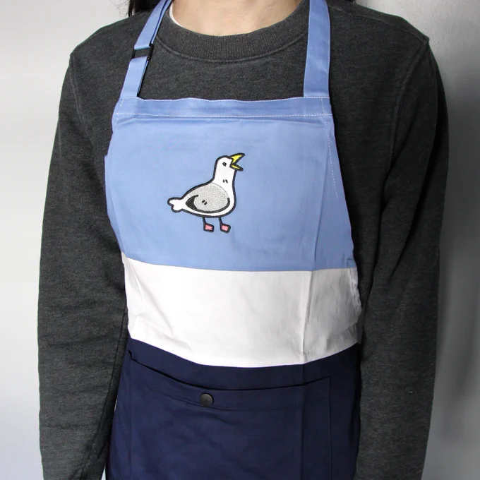 I made a seagull apron! It's not the only gull item releasing next week though 