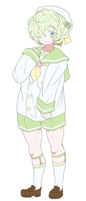 名前もまだ決めていないのに制服バージョン描いちゃうなど 