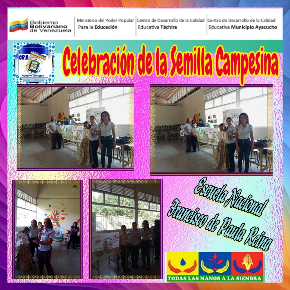 Hoy 26 de Octubre la E.N. Francisco de Paula Reina. Presente en la Celebración de la Semilla Campesina con la Participación de las Especialistas de PTMS. Municipio Ayacucho. @MPPEDUCACION   <a href="/Berzabethg1/">Berzabethgandicaoficial</a> <a href="/CDCETachira/">CDCE Táchira</a> <a href="/DGRPA1/">@DGRPA1</a> <a href="/Crazet2011/">Crazet2011</a> <a href="/cdceayacucho/">CDCE Municipio Ayacucho</a> <a href="/ayacuchocra/">Ayacuchocra</a> <a href="/circuito4ayacu/">𝓒𝓲𝓻𝓬𝓾𝓲𝓽𝓸 𝓔𝓭𝓾𝓬𝓪𝓽𝓲𝓿𝓸 4</a>