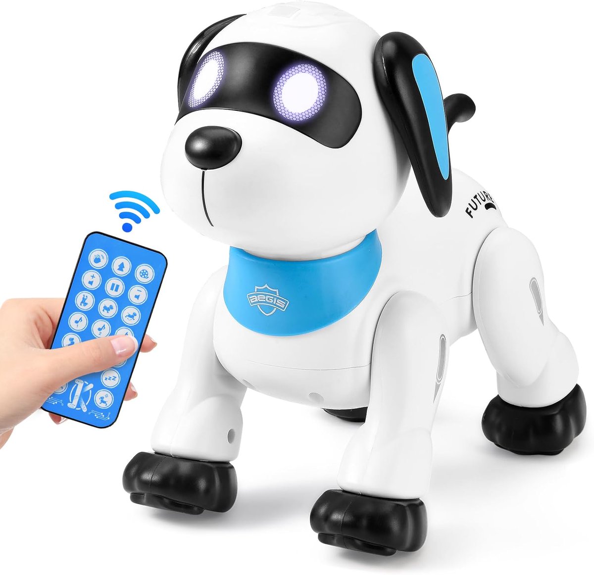 Remote Control Robot Dog Toy, Programmable Interactive & Smart Dancing Robots with Sound LED Eyes, Walks, Talks, Dances
See it here 📷 amzn.to/497PkHo #UnitedKingdom #robottoy #toydog