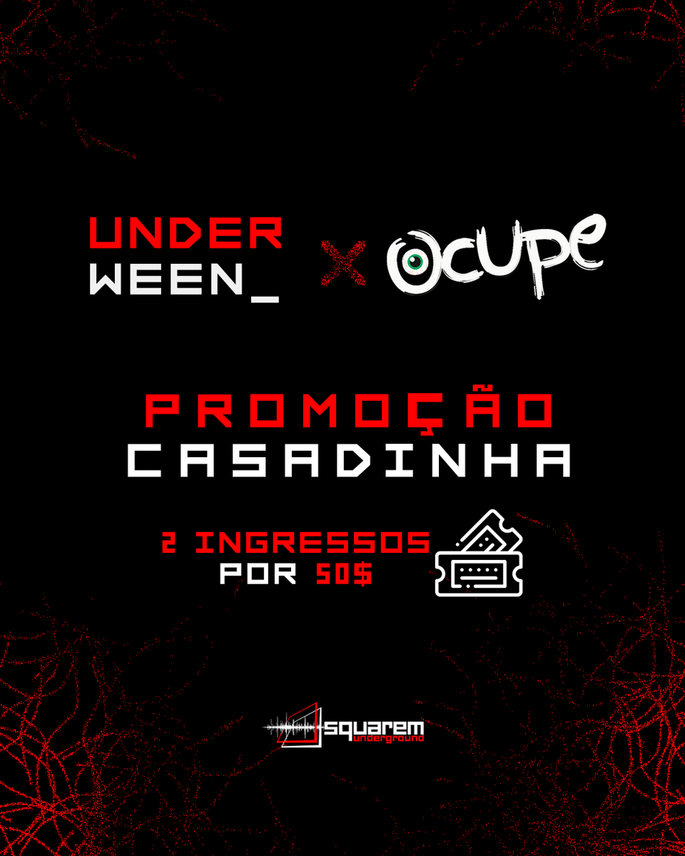 squarem_'s tweet photo. ATENÇÃO ⚠
Em Parceria com a @Technofrequency estaremos disponibilizando uma Promoção de CASADINHA no valor de 50$ 2 Entradas.
Lembrando que é só durante o Evento no Sábado: OCUPE! 28.10.2023
#underween #ocupe #Halloween #progressivehouse #techno #amazon #macapa #amapa #brazil https://t.co/jhbZ3lcjS1