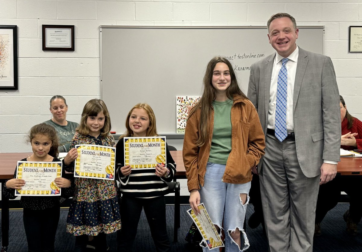 Congrats to our district students of the month. Our PTSA runs informative and efficient meetings!