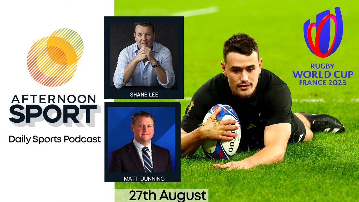 Afternoon_sport's tweet photo. Shane Lee &amp; former Wallabies prop Matt Dunning discuss the 2023 Rugby World Cup. 
#rugbyworldcup2023 

Listen on any podcast app or click here: https://t.co/4h2GROus8S https://t.co/3cXU6Lg9fb