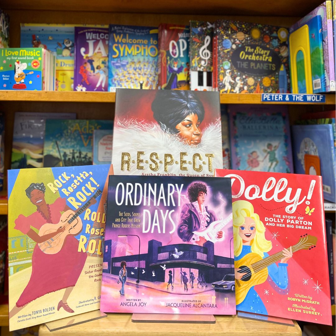 ChildrensBW_LA's tweet photo. In honor the release of the new picture book about Prince and his childhood in Minneapolis, we have a few recommendations for some other books starring musical legends! Find these and other music stories in store or at the link in our bio! https://t.co/SzAKCsY7Vm