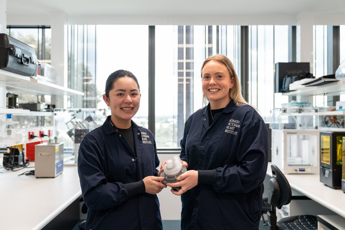 Monash Engineering (@monashengineers) on Twitter photo Good luck to the Monash Heart Hack team - co-led by <a href="/thi_dao1/">Thi Kim Đào (Julie) she/her</a> (L) and Georgia Brooks (R) - whose student-designed total artificial heart (TAH) prototype is on its way to the world's first <a href="/HeartHackathon/">HeartHack</a> in Dallas, Texas, on Sunday. Read more here: monash.edu/engineering/ab… Good luck to the Monash Heart Hack team - co-led by <a href="/thi_dao1/">Thi Kim Đào (Julie) she/her</a> (L) and Georgia Brooks (R) - whose student-designed total artificial heart (TAH) prototype is on its way to the world's first <a href="/HeartHackathon/">HeartHack</a> in Dallas, Texas, on Sunday. Read more here: monash.edu/engineering/ab…