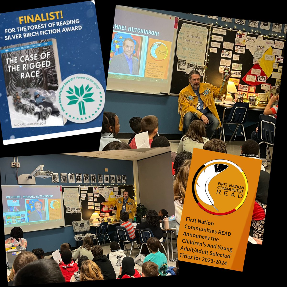 The grade 4/5 Ss had the opportunity to experience a beautiful visit from author, <a href="/MHutchinson_WPG/">Michael Hutchinson</a> @_secondstory. Michael generously shared experiences that led him to becoming an author and embodies the spirit of sharing one’s gifts to contribute to their community. <a href="/beg_RETSD/">Bertrun E. Glavin School</a>