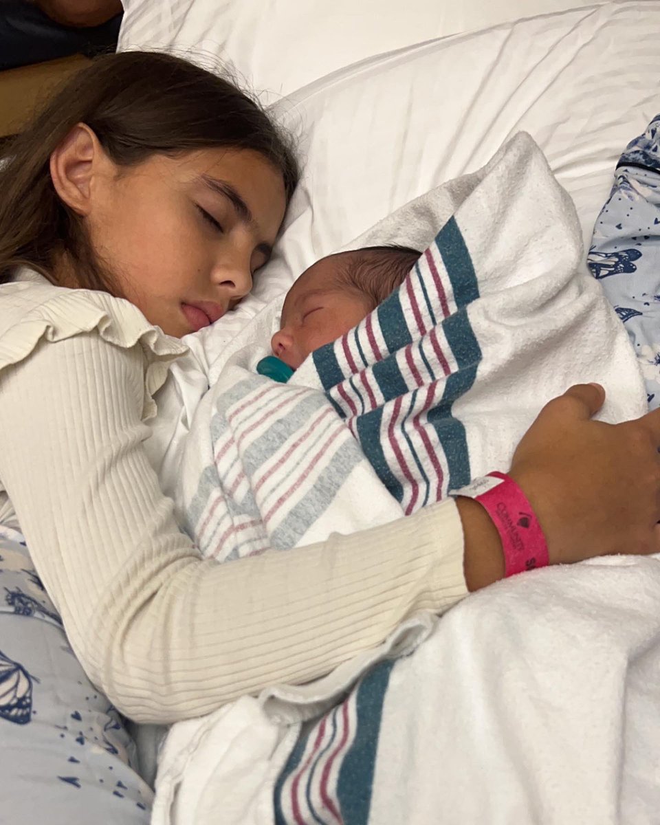 TwinBrie01's tweet photo. I’ve loved you since the moment I knew you were growing in my belly! And I love you so much more than I could imagine now that you’re here!! You’re so loved &amp; we’re so blessed. 💙 
•Phoenix Lewis Gonzalez•
Marilyn is so in love with her baby brother 💘 #Ourperfectpair #102323 https://t.co/49fqSoSVzY