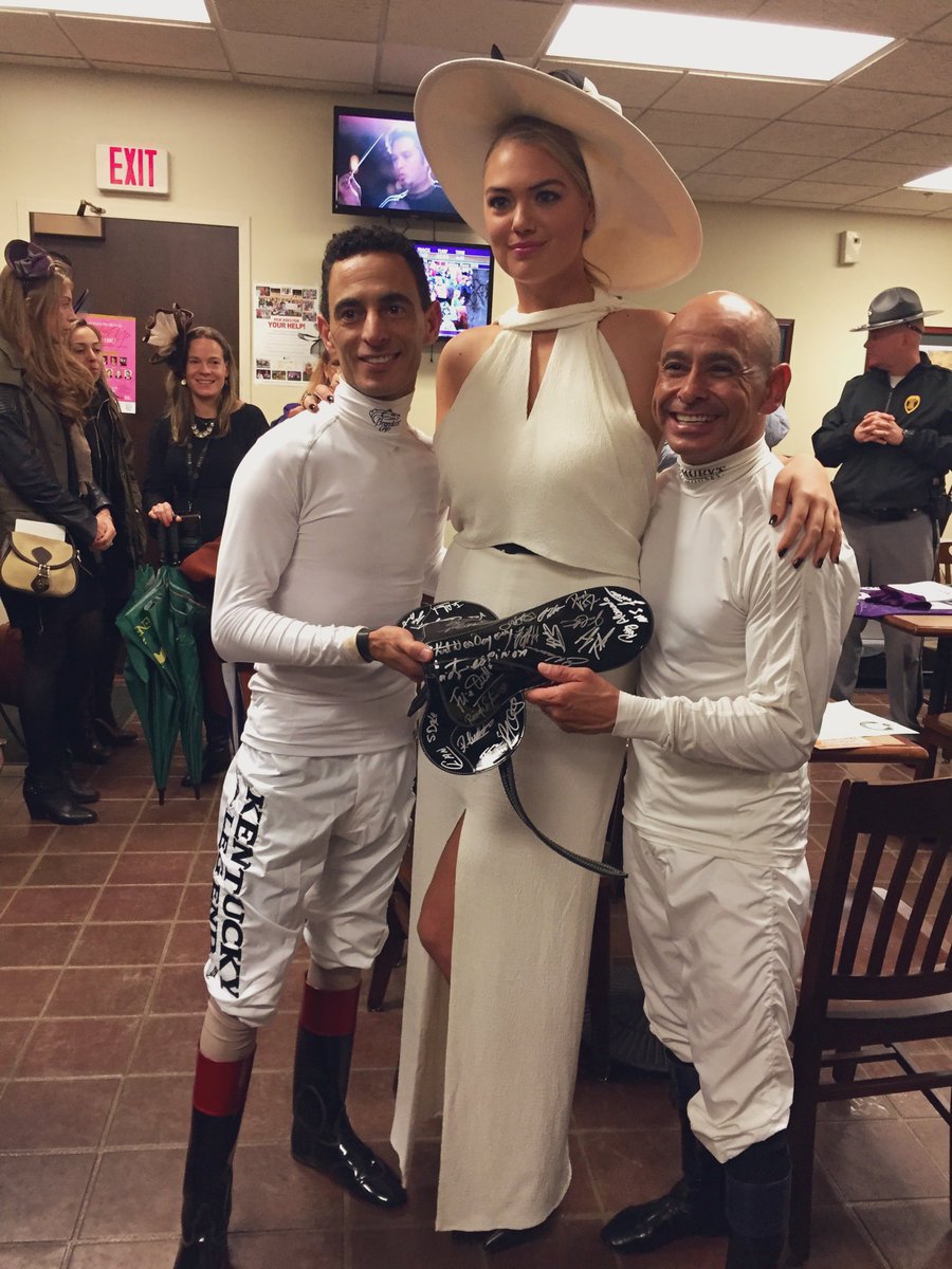 retro411's tweet photo. . @ljlmvel and @mikeesmith10 working hard and cheesing it up with @KateUpton while raising $ for the @PDJFund at #BC15 https://t.co/rltqhpuQho