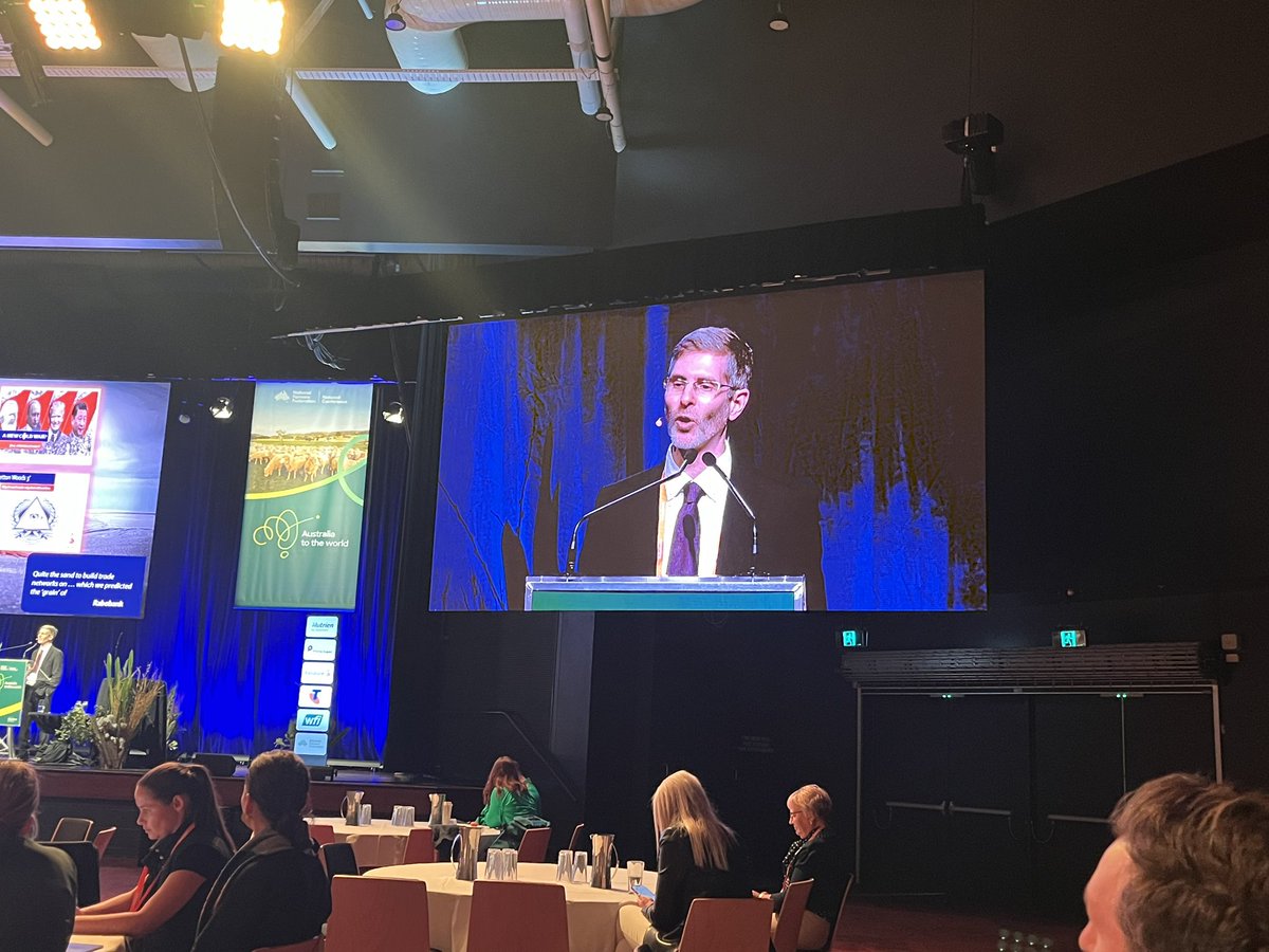 Rabobank global strategist speaking to <a href="/NationalFarmers/">National Farmers' Federation</a> annual conference on the shifting sands of global trade <a href="/RabobankAU/">Rabobank Australia</a>