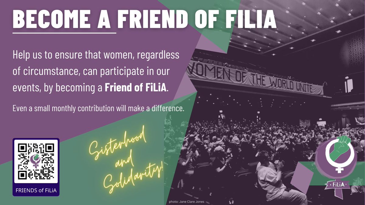 FiLiA_charity's tweet photo. CM / VG / JE / JP / MM / EM / JB / EG / JY / NC / ON / KP / JA / AH / CO / ER / SH / FL / CJ
Thank you for becoming #FriendsOfFiLiA
Your monthly donations support Women to participate who otherwise would not be able to.
Sisterhood and Solidarity!
https://t.co/qpDYJmkXe7 https://t.co/9zRNtxVVv0