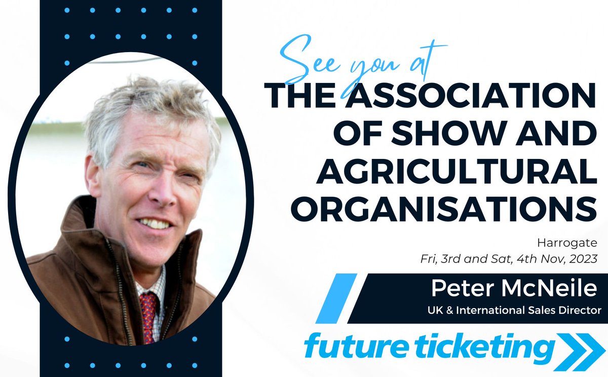 FutureTkting's tweet photo. Are you looking to reduce cash on site, learn who your customers are and scan thousands of customers with ease at your show? Peter McNeile will be in attendance at the @ASAOshows Centenary Conference in Harrogate this weekend. 🎪 #asaoconference https://t.co/1I6cIIKKaq