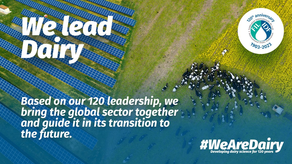 For the last 120 years, IDF has promoted safe, sustainable &amp; fair-trade practices at heart.

That is why we not only say that we know Dairy. We Lead Dairy.

🔗 Find out more about IDF's history and our mission: bit.ly/3NEfnx7

#WeAreDairy #ProudToBeDairy