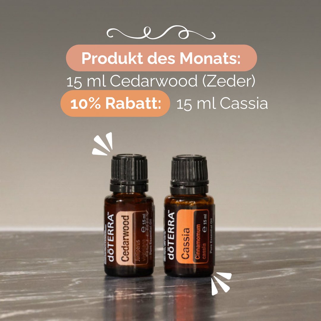 DOaromaTERRApie's tweet photo. Der November ist da – mit spannenden Promotions in diesem Monat. Das Produkt des Monats ist 15 ml Cedarwood (Zeder). Sein warmes, holziges Aroma fördert die Entspannung und bringt Gelassenheit in euren Alltag. 15 ml Cassia ist im November um 10% reduziert! Bei Fragen eine DM. https://t.co/D5TTwKxXQF