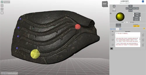 Figure 2 of the recommended manuscript - The single-object viewer, showing an annotated high-resolution 3D model.