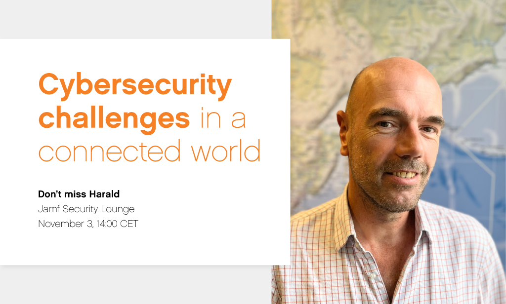 Harald Bosman is joining the #JamfSecurityLounge today at 15:00 (CET) to discuss the #cybersecurity landscape and the #challenges of defending against sophisticated #malware in a globally connected world. Join the #session here: ow.ly/OxLX50Q3vPe  #InfoSec #Cybersecurity