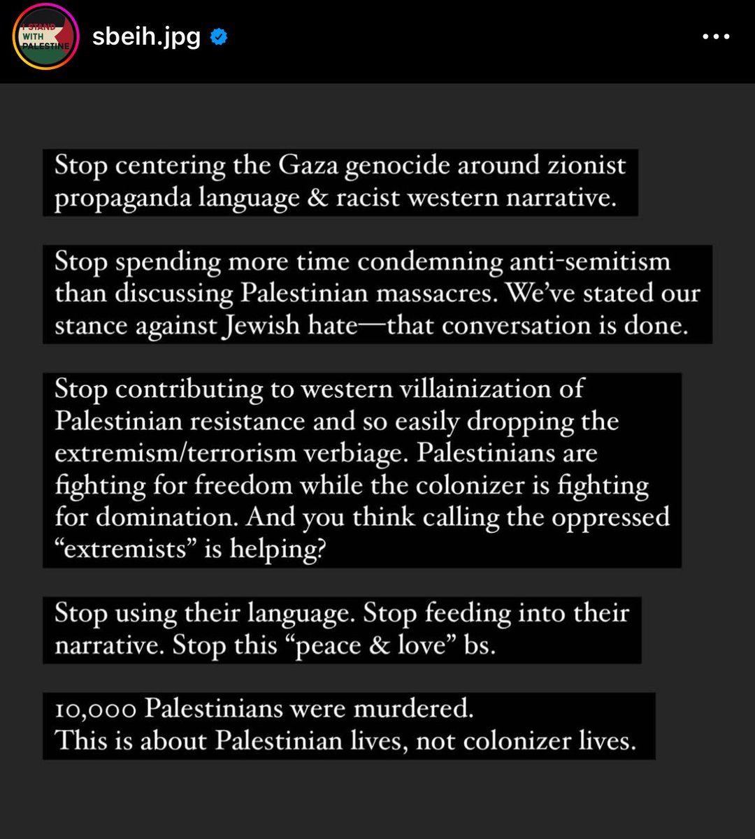 itranslate123's tweet image. These are extremely important points.
1. Don’t spend your time in the defense against Zionist propaganda.
2. Don’t spend more time condemning anti-semitism. We have blanket rejection of all sorts of racism. 
3. Never condemn the Palestinian resistance especially armed struggle.…