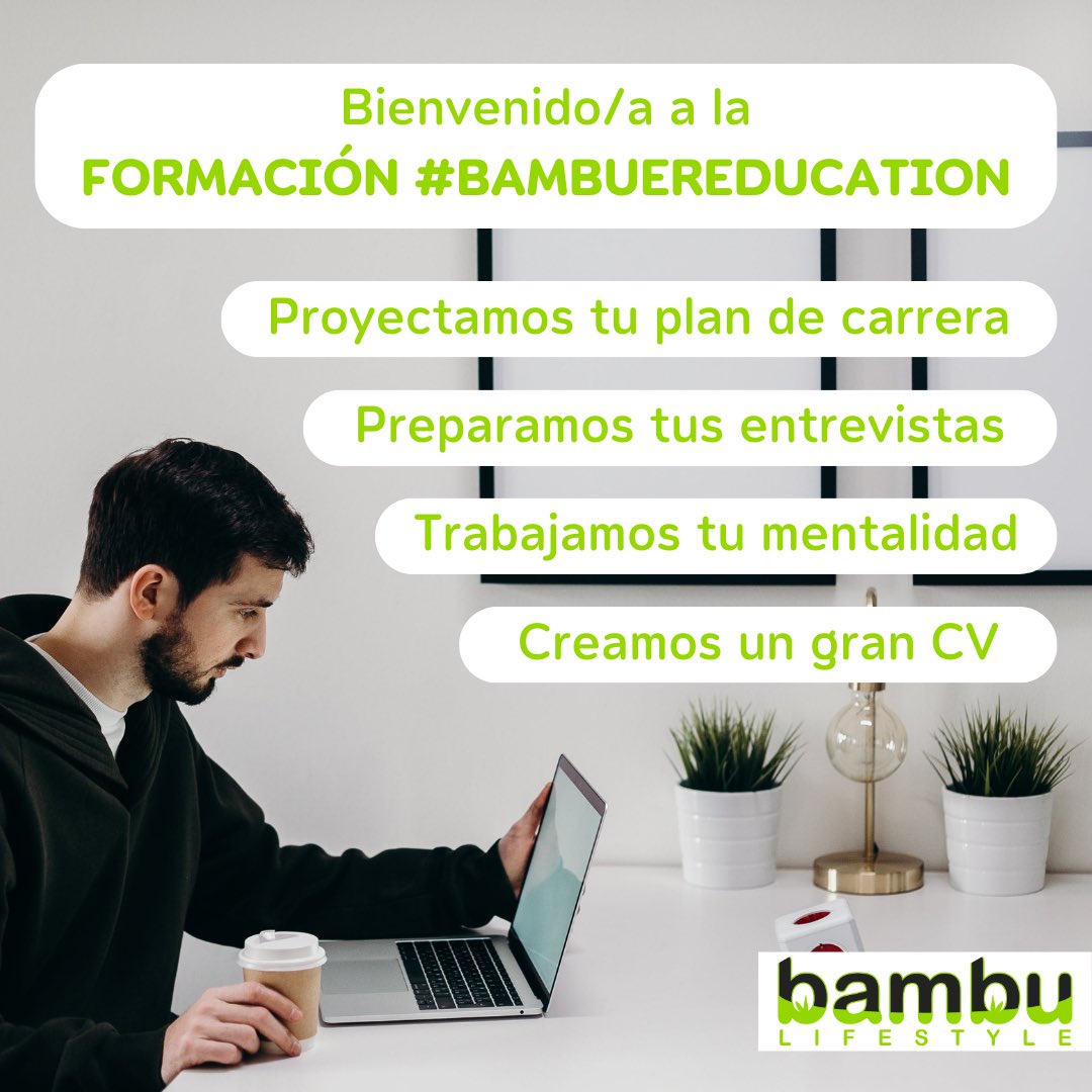 BambuLifestyle's tweet photo. Buscar trabajo es un trabajo y aquí estamos para hacerlo mucho más fácil 🤗 Te presentamos la Formación #BambuerEducation 💚 Entra en https://t.co/csz8fn9o7L y encuentra el trabajo que estás buscando 🙏🏻

#trabajo #formacion #online #consciente #hiring https://t.co/nd1sdixtqS