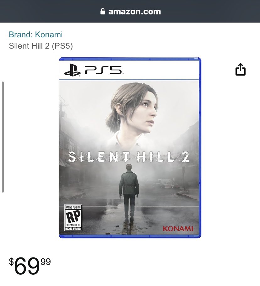 BlueGamingSA's tweet photo. بشكل مفاجئ ريميك Silent Hill 2 متاح الآن للطلب المسبق في متجر Amazon! https://t.co/meES2kwVBL