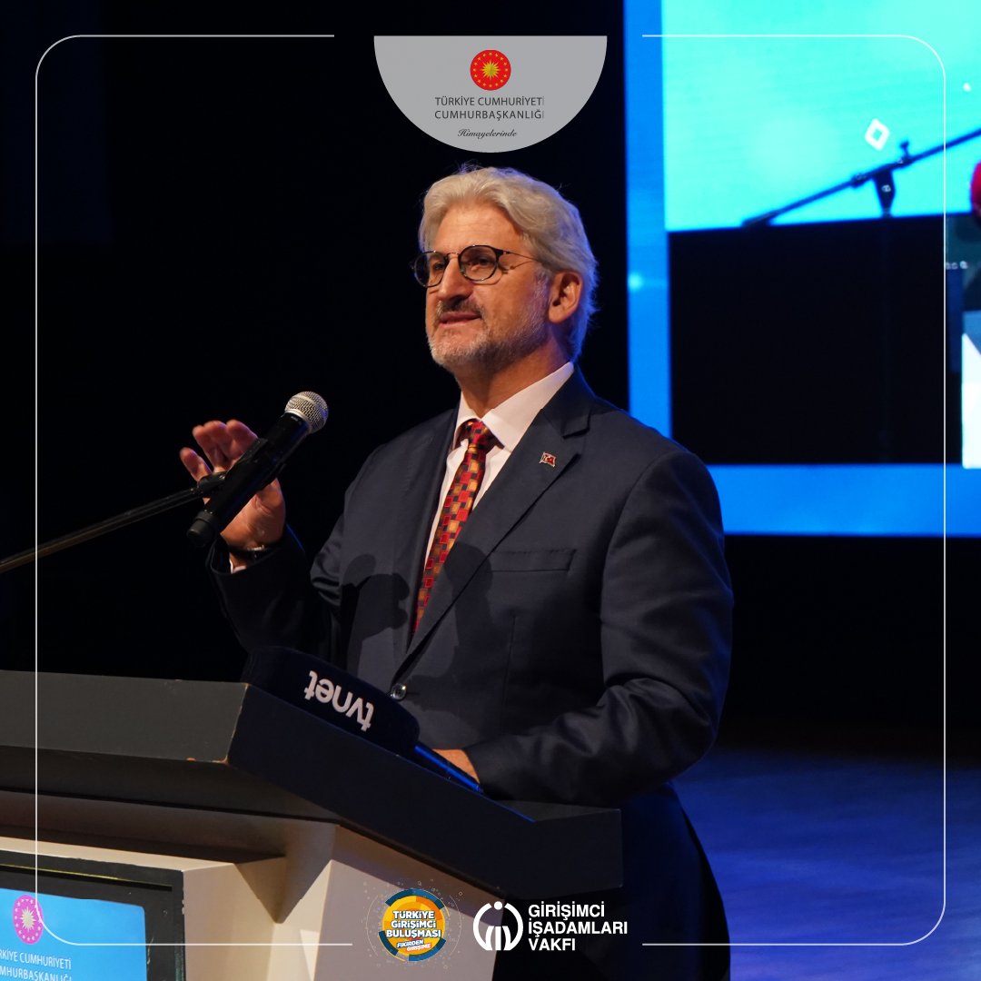 tgbulusmasi's tweet photo. GİV Genel Başkanı Mehmet Koç:
"Sayın Cumhurbaşkanımızın üzerinde durup hedef gösterdiği Türkiye Yüzyılının, aynı zamanda girişimcilerin omuzlarında yükseleceğini düşünüyoruz." https://t.co/hPDiy537Wg