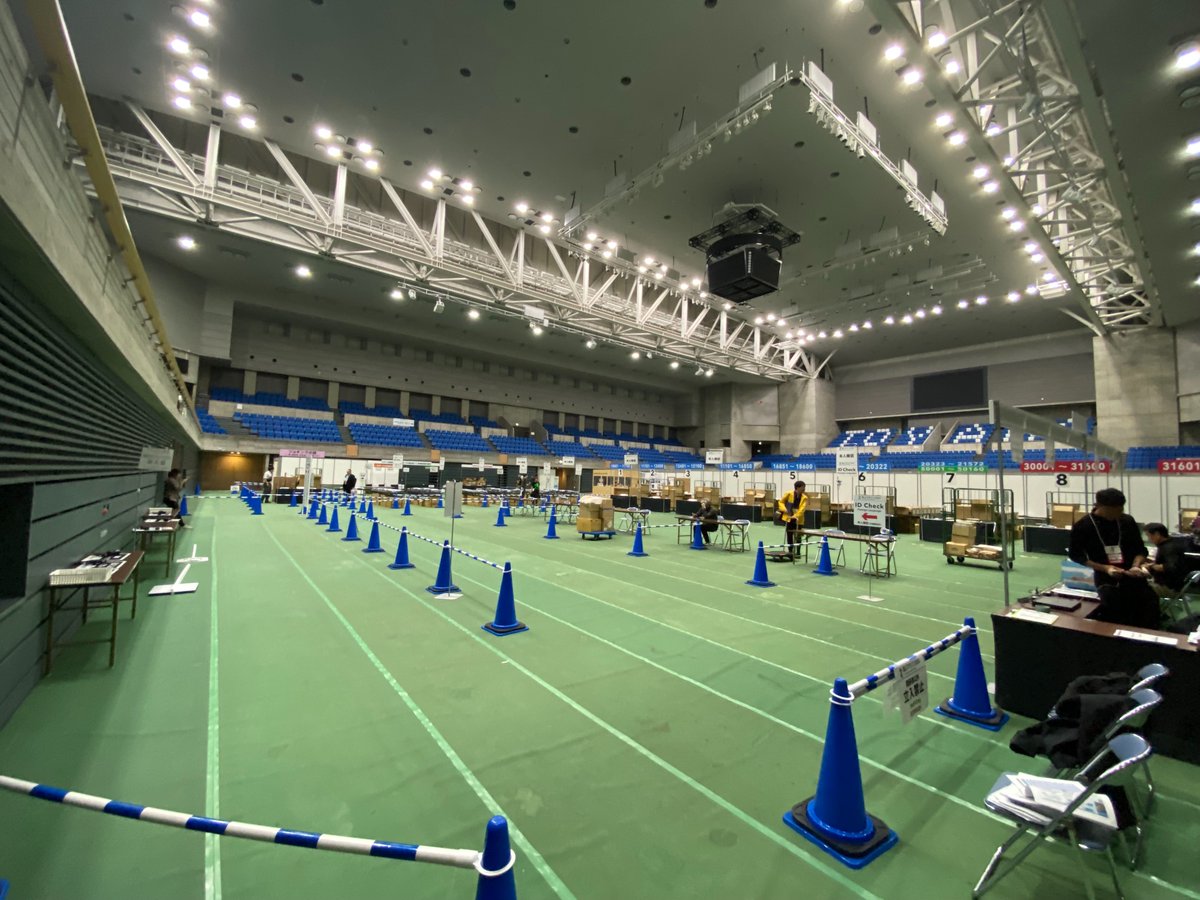 toyamamarathon's tweet photo. 【ランナー受付＆EXPO会場準備完了！ 】

ランナー受付＆EXPOの会場準備が整いました。
明日はお気をつけてお越しくださいm(__)m https://t.co/MRg5ZC9xcY