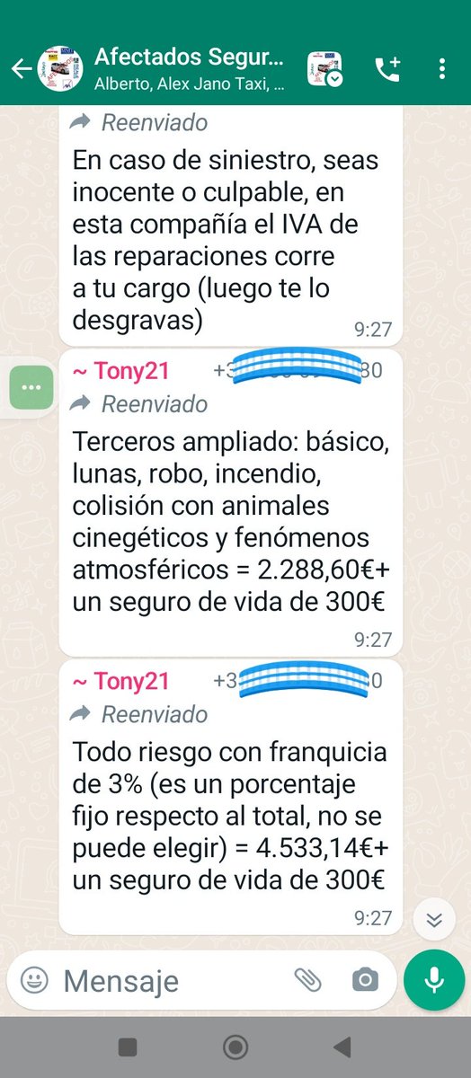 PASTE449018's tweet photo. #BuenosDias creamos este hilo para que se sepa porqué se crea la #plataforma #AfectadosSeguros #Taxi a ver si los #Mediosdecomunicación transmiten la información y les llega a las #administraciones y #políticos 
Empezamos: https://t.co/sUUUHMVkpq