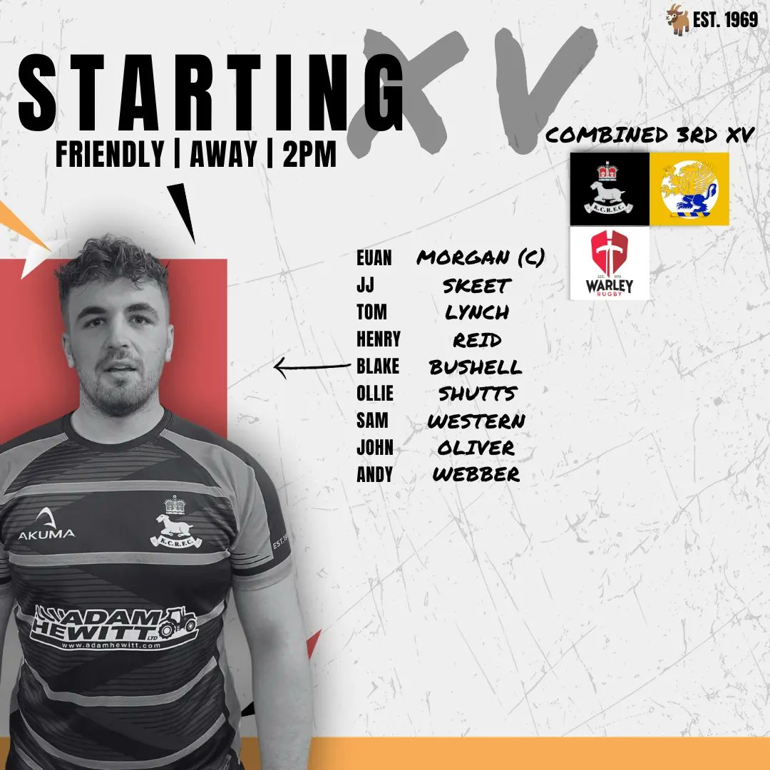 MEN'S TEAMS 💥🖤🧡

1st XV
⏲️ 2.15
📍Spartans, B78 2BS

2nd XV
⏲️ 2.15
📍 Home

3rd XV teaming up with <a href="/WarleyRugby/">Warley RFC</a> to take on Bham Medics
⏲️ 2.00
📍Avery Fields, B17 8DT

Big Saturday, let's get it 👊🏼

#BecomeACarolian