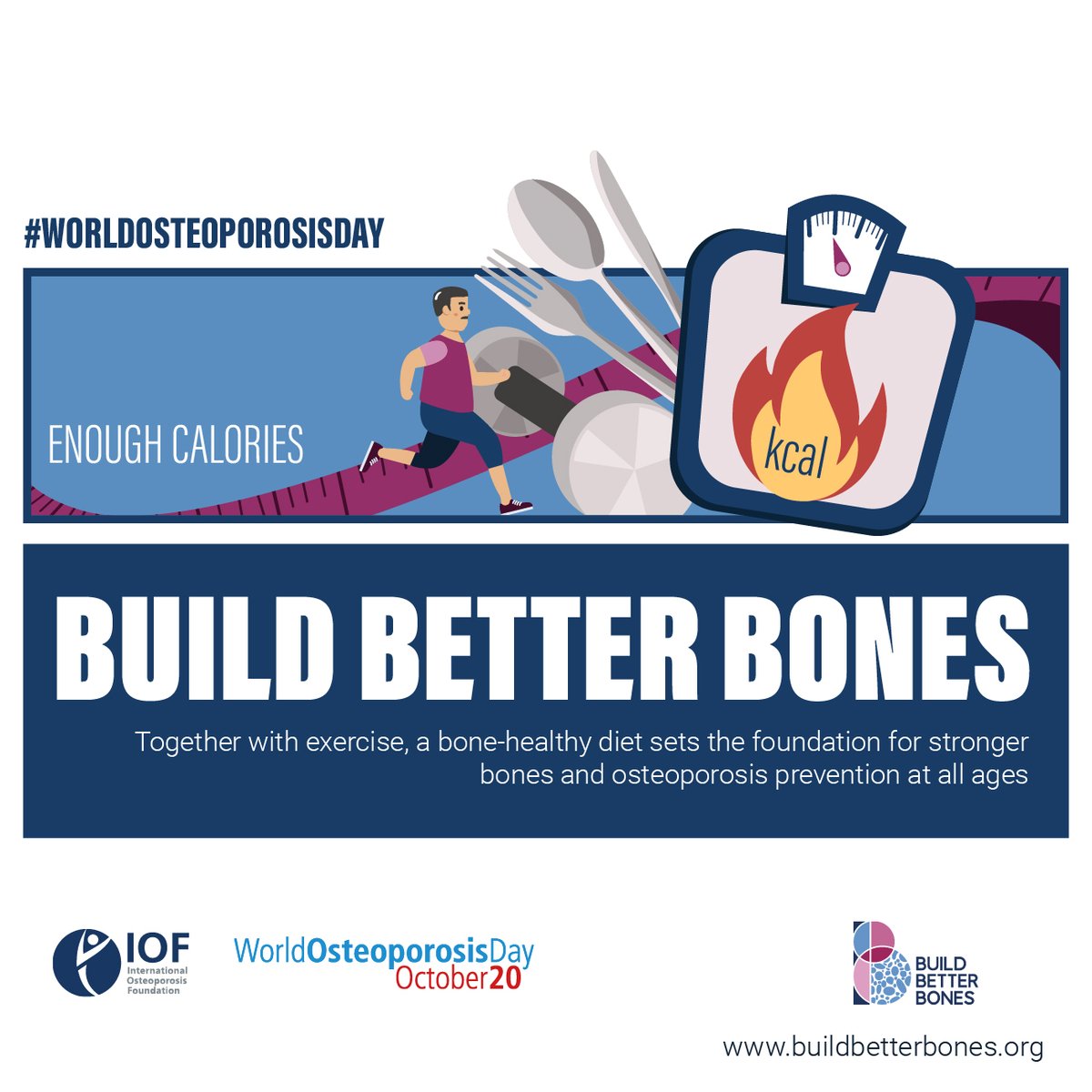 iofbonehealth's tweet photo. Stay strong 💪 not skinny! No matter what your age, a healthy body weight benefits your #bonehealth and overall wellbeing. Be sure to maintain a balanced diet with enough calories & nutrients.
#nutrition #diet
#BuildBetterBones on #WorldOsteoporosisDay
https://t.co/bGQbNBDkH0 https://t.co/Ut0YIsnLnZ