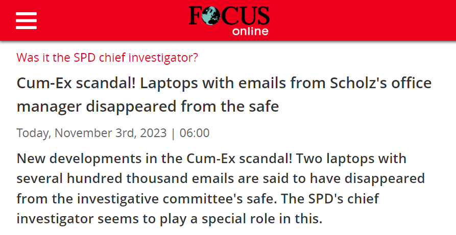 disclosetv's tweet image. NEW - Laptops with more than 700,000 emails, including those from the office manager of the German Chancellor, have "disappeared."