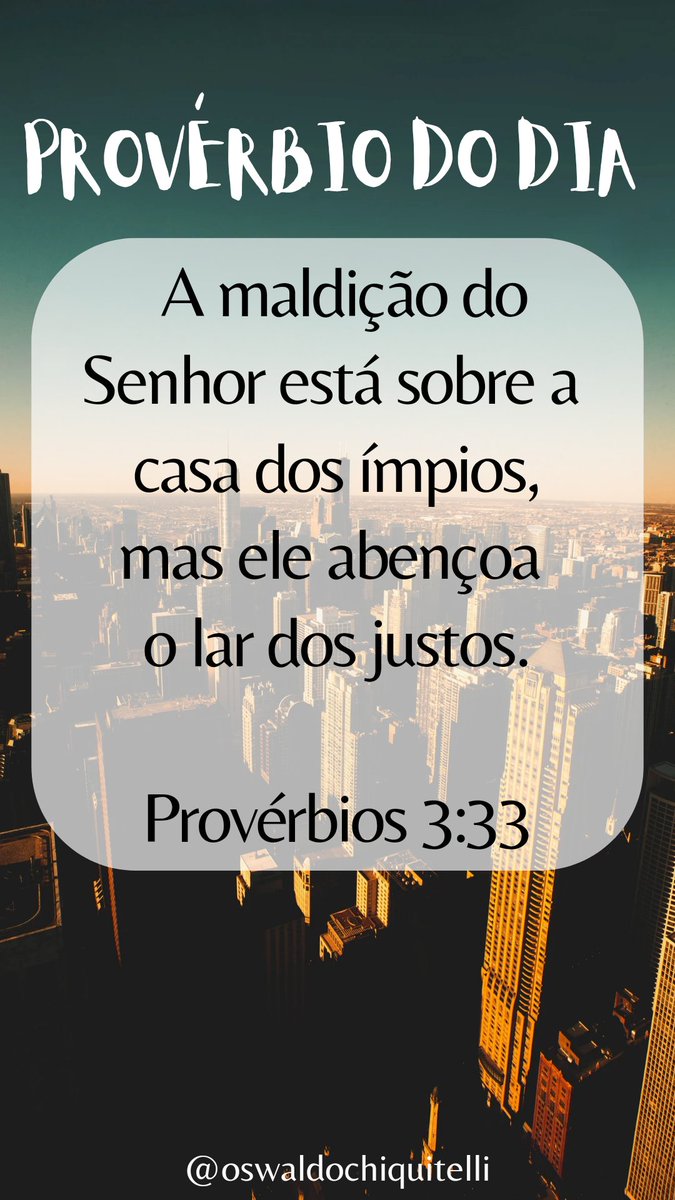rededevocional's tweet photo. 📖 O Senhor amaldiçoa a casa dos maus, porém abençoa o lar dos que são corretos. Provérbios 3:33 👇🏻
https://t.co/HF342jxcKL
✅ #versículo #versículododia #leiaabiblia #bíblia #devocional #provérbios #proverbiododia #livrodeprovérbios #proverbios3 #dia307 #03novembro https://t.co/SwEn9c8LcR