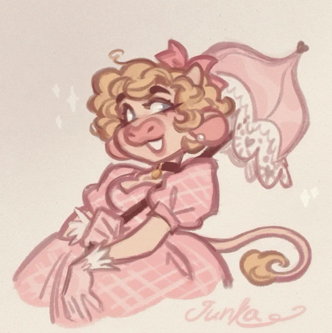Some new characters for the Moorlyn story Piggy is Betsy, cat lady is Crystall, and doggy is Tiffany  They perform some burlesque tipe of shows