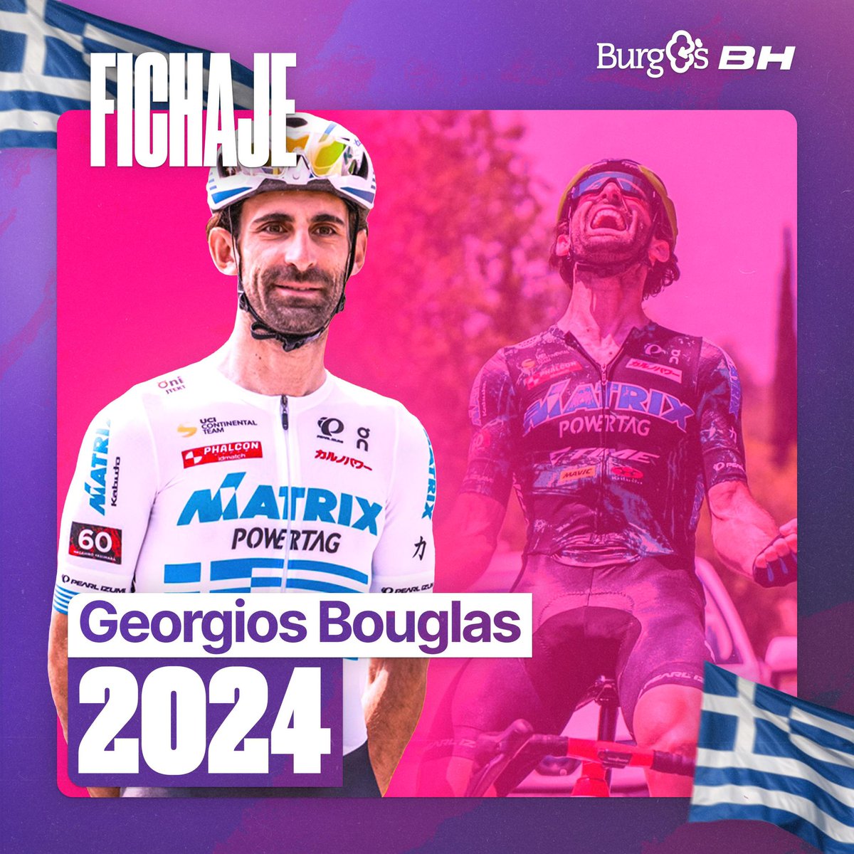 🚨 <a href="/gbouglas/">Georgios Bouglas</a> aportará velocidad y veteranía a nuestro equipo en 2024

🇬🇷 El actual campeón de Grecia ha logrado varios triunfos al sprint en su amplia trayectoria en Asia

¡Bienvenido, Georgios! 💜

📲 burgosproteam.com/georgios-bougl…