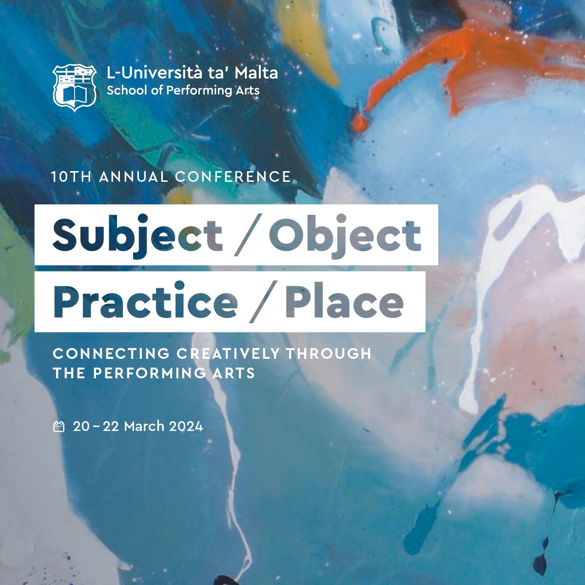 CALL FOR PROPOSALS! Subject/Object/Practice/Place Connecting Creatively through the Performing Arts 10th Annual Conference by School of Performing Arts at UoM! Our conference website is live at um.edu.mt/events/spa2024/ Deadline is December 1, 2023! #spaconference24