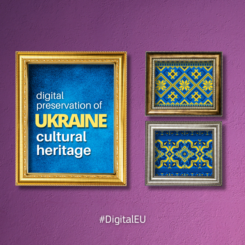 DigitalEU's tweet photo. It's #WorldDigitalPreservationDay.

🇪🇺🇺🇦 The #EUFunded @4chProject is helping digitise monuments, sites and artefacts at risk of being lost due to the war.

The initiative uses technologies, such as #3D, to digitally preserve Ukrainian cultural heritage.

Learn more 👇 #WDPD2023