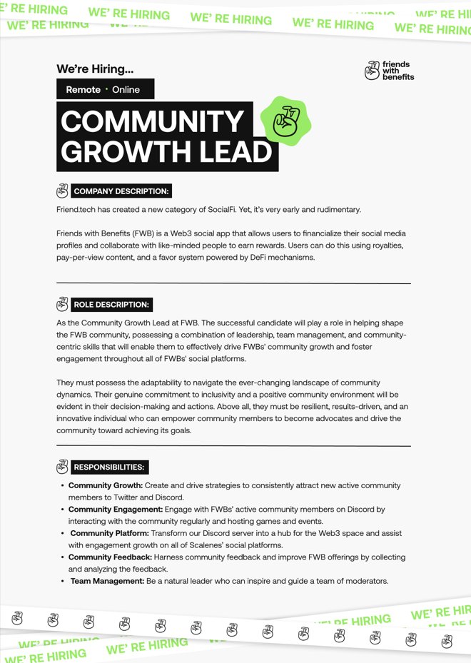 layer_social's tweet photo. Calling all Community Growth Leads and Moderators, we are hiring!

If this is a position you believe you can create value in, please send us your resume at yai@scalene.xyz and let us know why you think you'd be a great addition to the team! https://t.co/T1WaHxdS0M