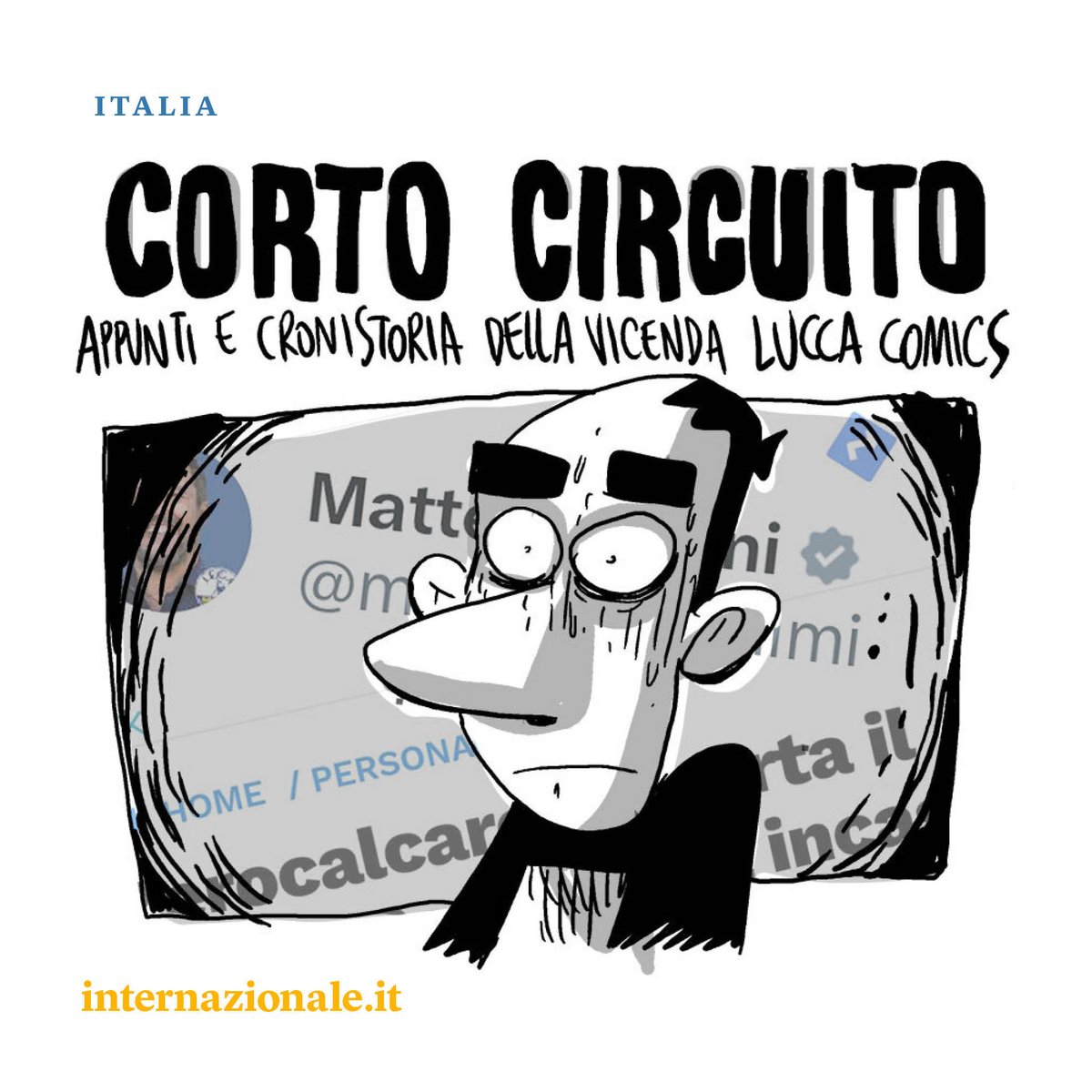 Internazionale's tweet image. Corto circuito. Appunti e cronistoria della vicenda Lucca Comics. Un fumetto di @zerocalcare: intern.az/1Ijo