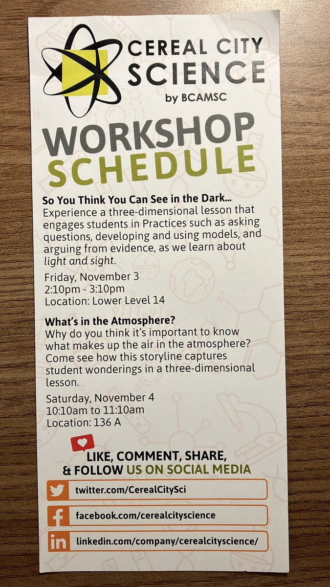Come learn from KY elementary Ts’ experience with using <a href="/CerealCitySci/">Cereal City Science</a> 3D lessons  <a href="/KySciTA/">Kentucky Science Teachers Association</a> Conference this weekend! You will walk away with a lesson to try with your own class!