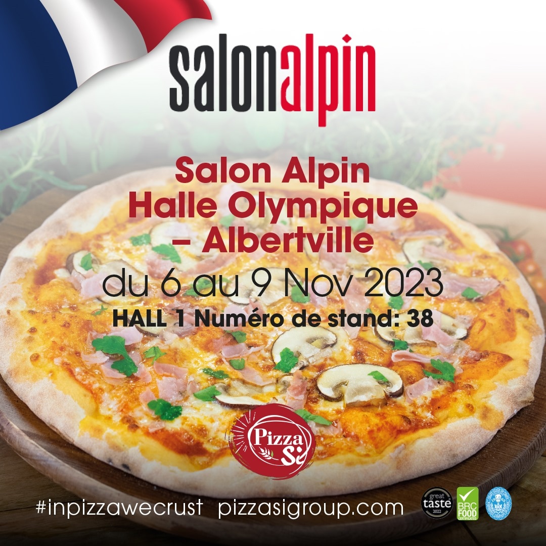 Here's an opportunity you don't want to miss with @pizzasi_france !

📅 November 6-9 at Salon Alpin
📍 Halle Olympique d’Albertville

Join us to discover the perfect addition to your menu🍕

We can't wait to show you our award winning bases &amp; pizza solution!