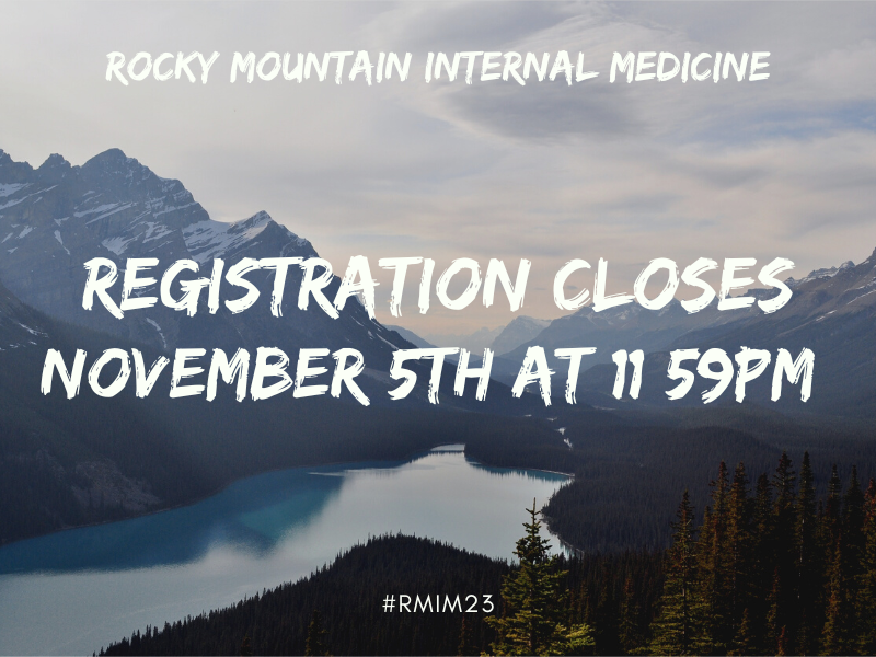 REGISTRATION FOR @RMIM23 CLOSES NOVEMBER 5TH! BE SURE TO REGISTER TODAY!

For more information, visit: rockymountainim.com