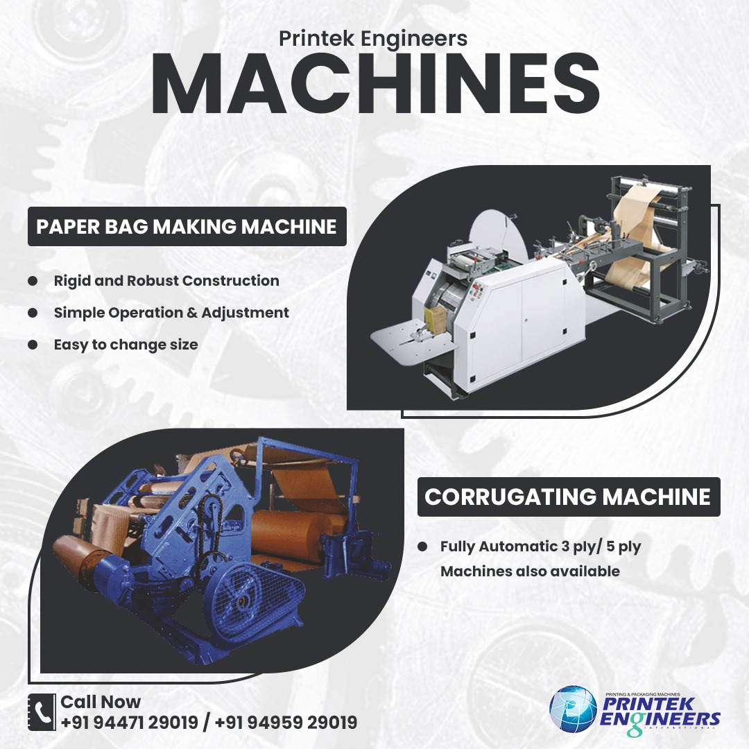 printekeng's tweet image. We are your one-stop destination for high-quality Paper Bag Making Machines and Corrugating Machines 
For more information contact us:
Dubai - +971 544325880,+971 525156792
India - +91 9447129019, +91 9495929019
#PaperBags #PaperBagMachine  
#CorrugatingMachine #CustomPackaging