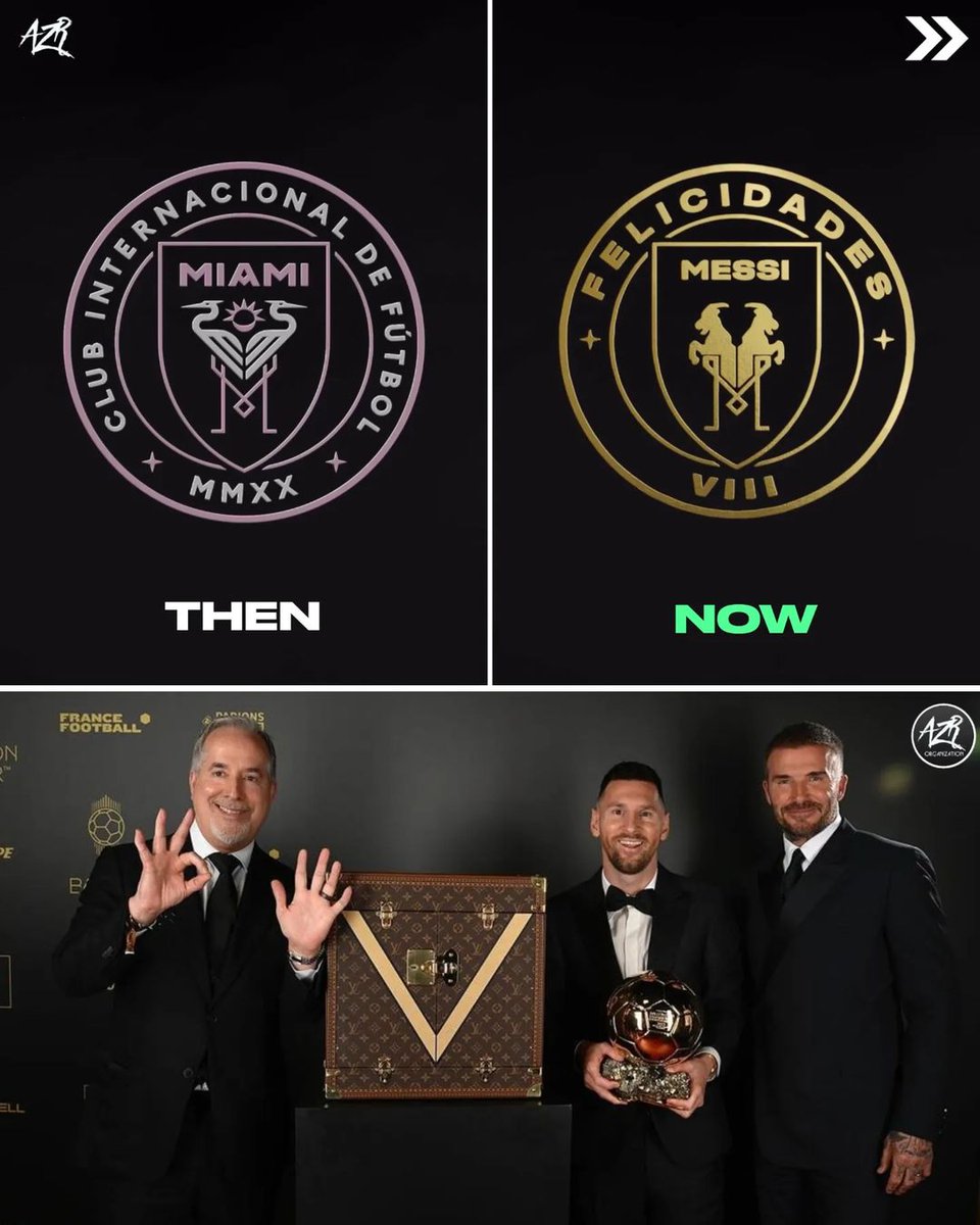 messico_19's tweet photo. 🚨 Inter Miami have updated Their Logo on Social Media platforms to honor Lionel Messi's Historical 8th Ballon d’Or Win. 🐐💙🙌🇦🇷

The Two herons were notably replaced by Two GOATs. 🐐

That's how you Treat &amp; Honor The Living Legend! 🐐😍👏

via: @InterMiamiCF 
#MessiIsInfinity https://t.co/DsgkZN7Nie