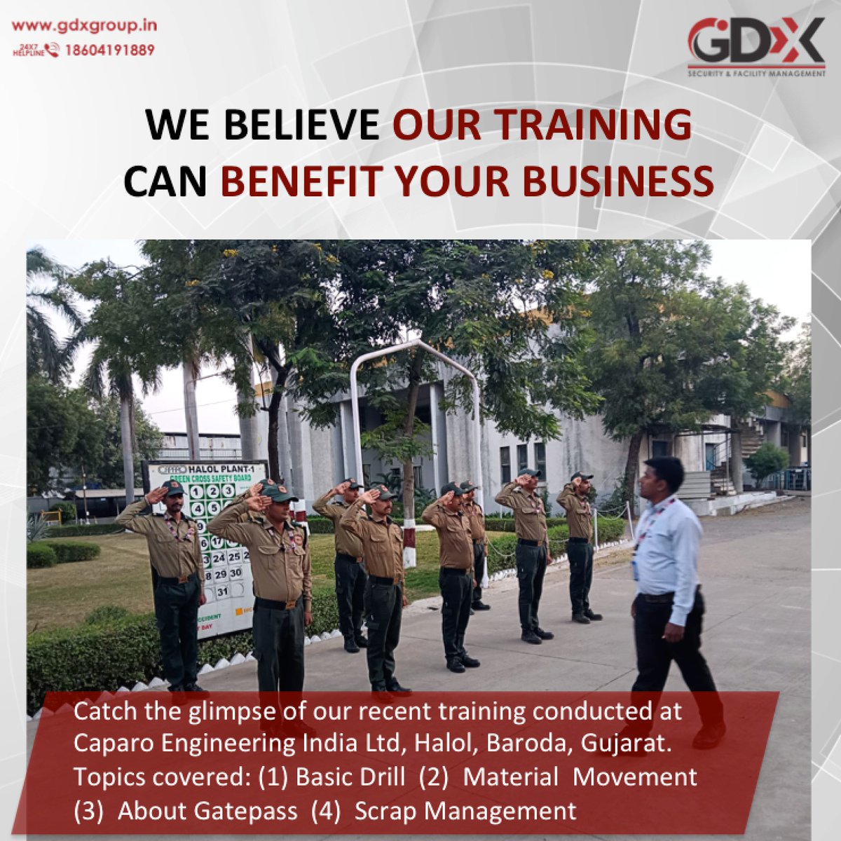 GDXfacility's tweet photo. Our Training allows our employees to acquire new skills, sharpen existing ones, perform better, increase productivity. 
#GDXGroup #GDXtech #GDXuniqueservices #GDX37YearsofServiceExcellence #SecurityServices #GDXtraining https://t.co/SYctU1CCn8