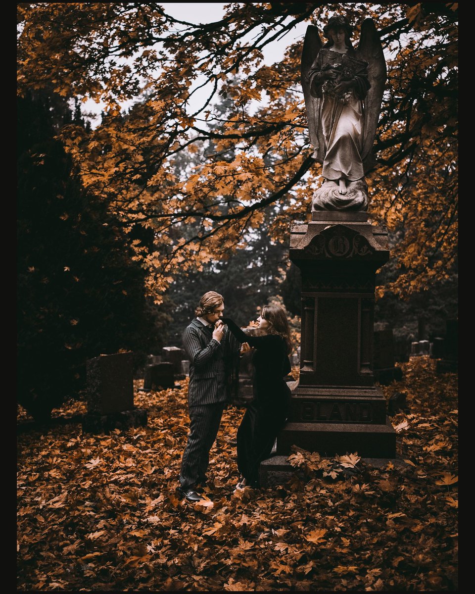 Piepereit's tweet photo. I mainly shoot nature, old iron and still life shots, but  when I was asked if I would do a Morticia and Gomez themed shoot at a cemetery, I couldn't pass it up. It's made for vintage glass!

GFX 50S II
Various Pentax 67 lenses (55, 75 and 105)

@FujifilmX_US 
@fotodioxpro https://t.co/x391OToNTf