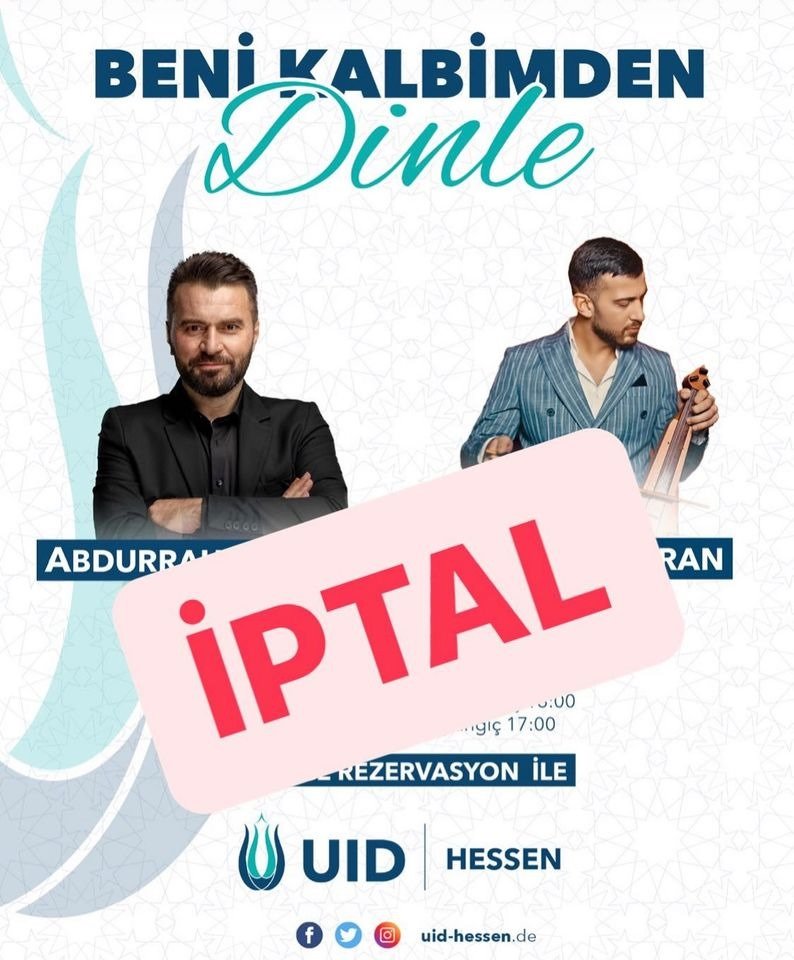 BOLDmedya's tweet image. 📌AKP trolü Abdurrahman Uzun'un #UID'nin davetlisi olarak 10 Aralık'ta Frankfurt'ta yapacağı konuşma iptal edildi. 

📍UİD Hessen şubesi; Uzun'un Yahudi karşıtı sözleri nedeniyle tepki çekeceğini düşünerek kendisi programı iptal ettiğini açıkladı.