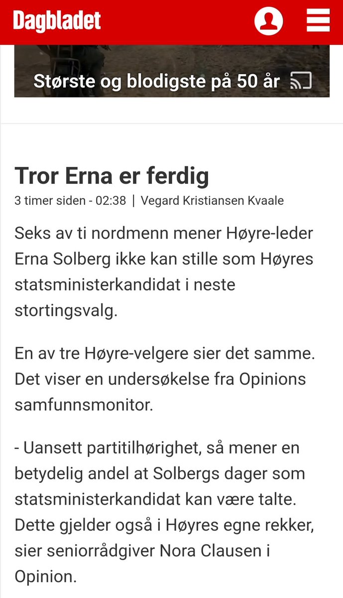 srejense's tweet image. Årets første førjulsgave? #aldrimer #høyre #solberg #dagbladet #finnmark2024
