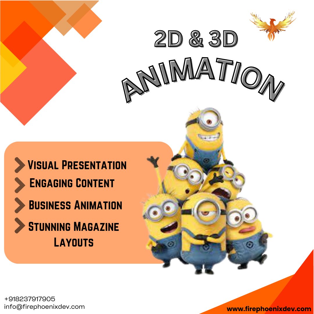 Firephoenix_dev's tweet photo. Bring Your Ideas to Life with Stunning 2D &amp; 3D Animation! Elevate your visuals with our expert animation services. From dynamic 2D motion graphics to immersive 3D animations.

#firephoenixdev
#animationservices 
#2danimation 
#3danimation https://t.co/et1WKZKBga